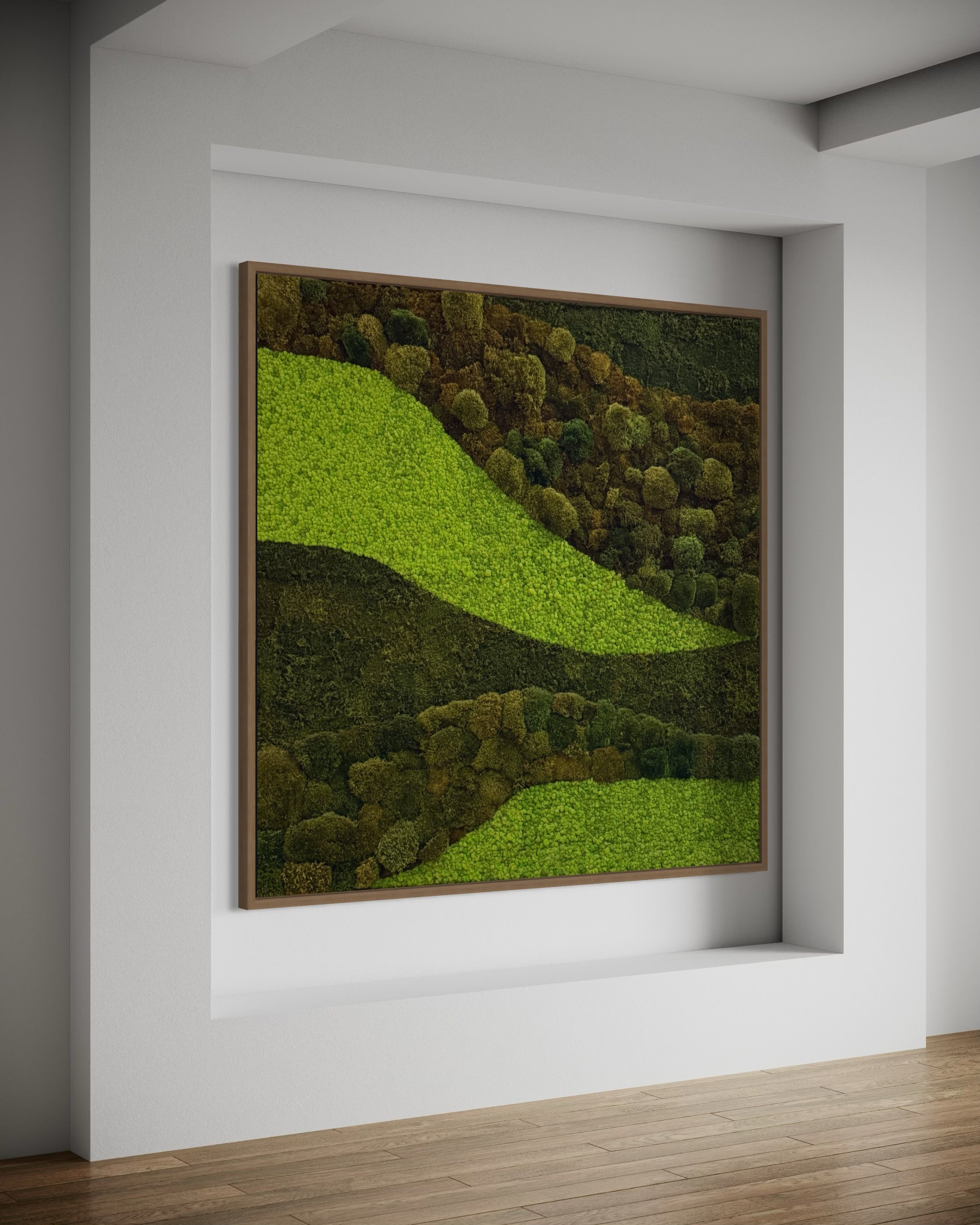 Green Lines Moss Wall Art