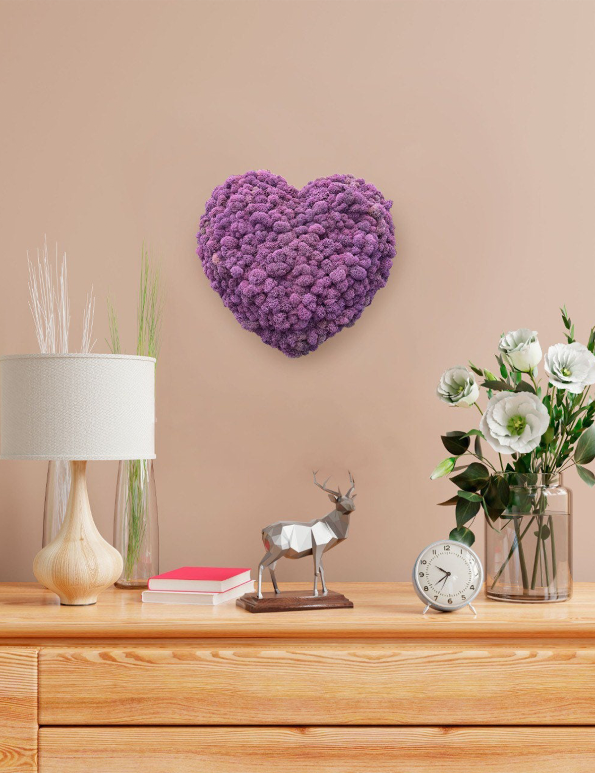 Heart Moss Wall Art