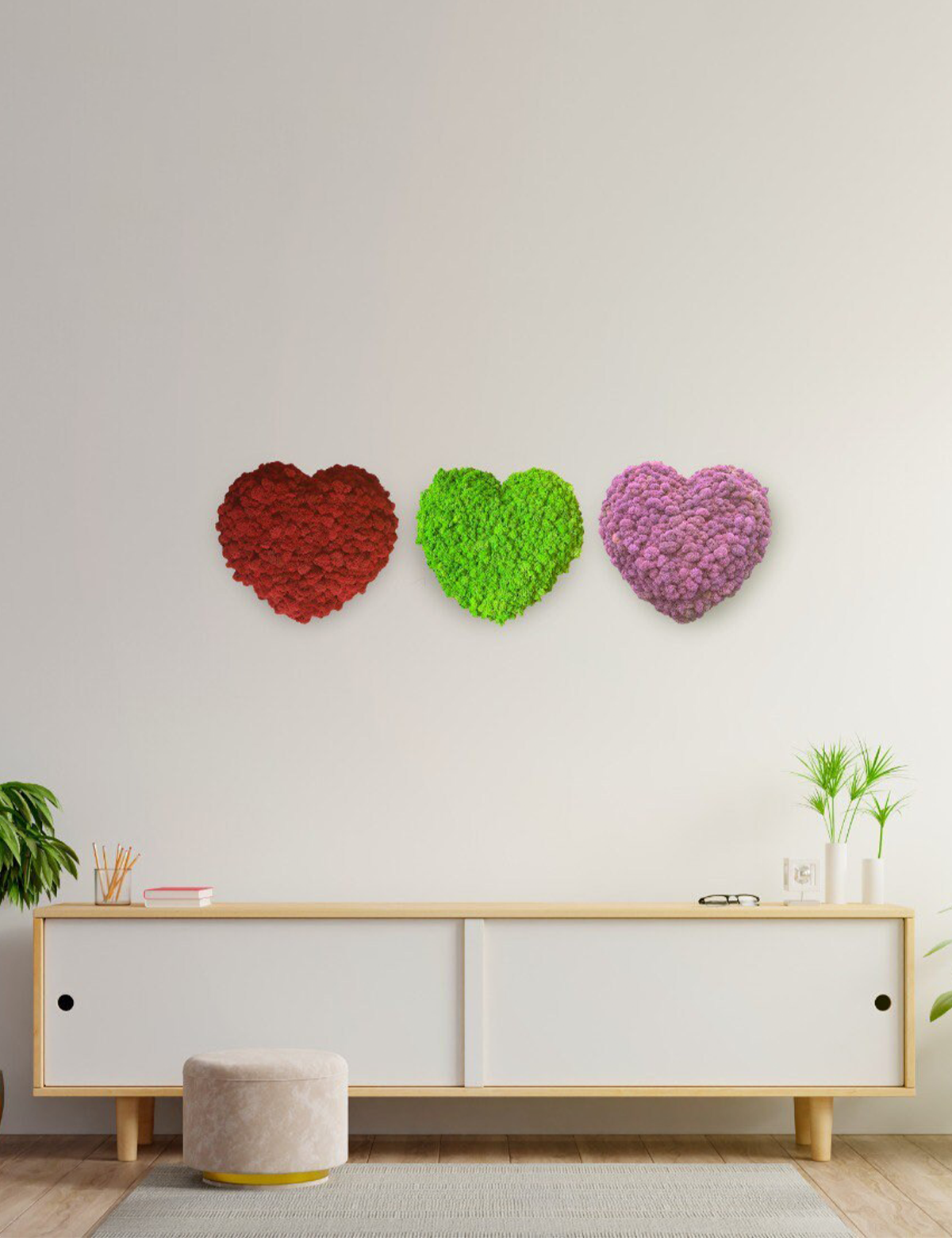 Heart Moss Wall Art