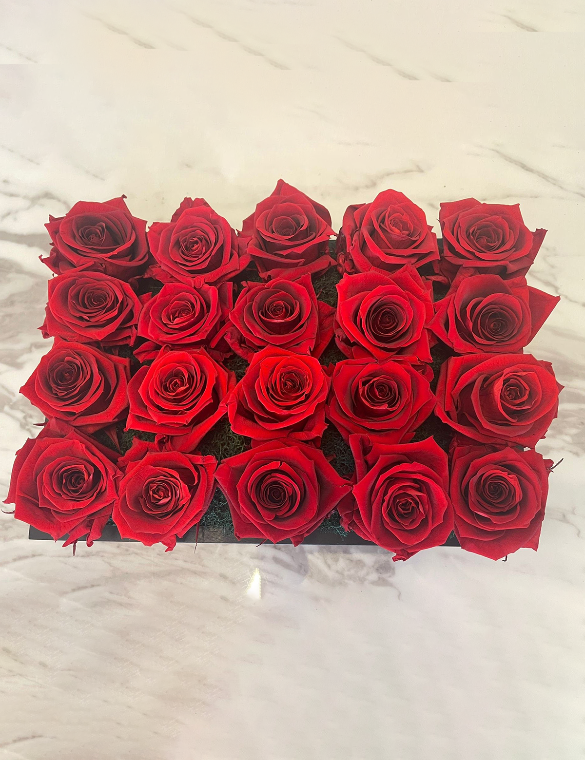 Passion Rose & Moss Centerpiece