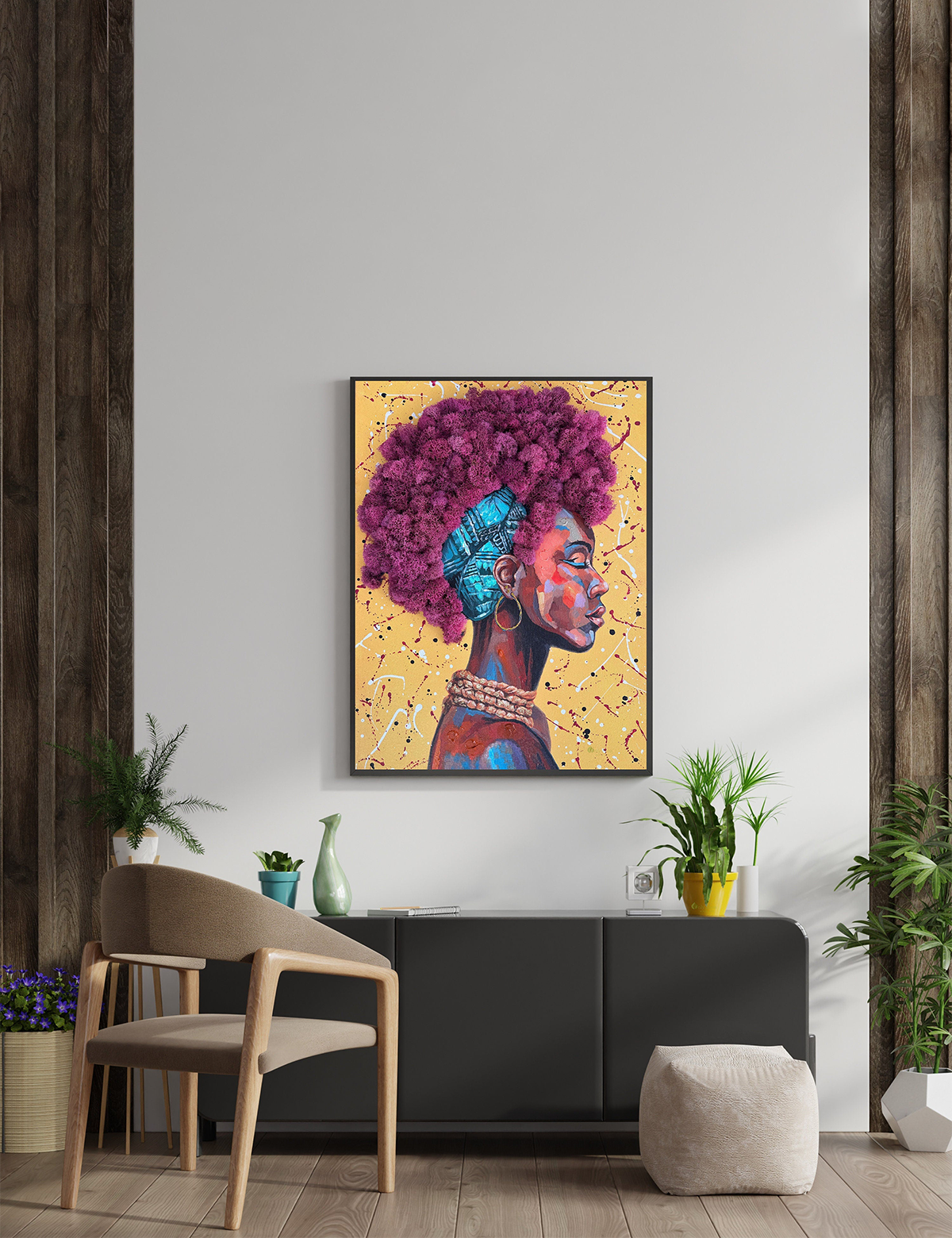 African Princess Moss Wall Art