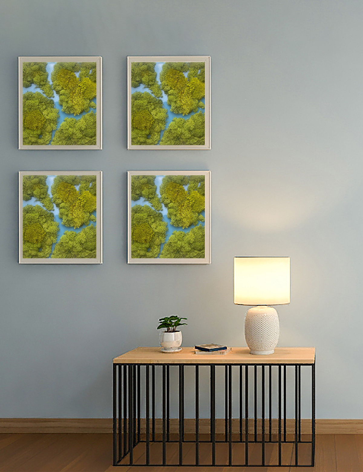 Blue Lagoon Moss Wall Art