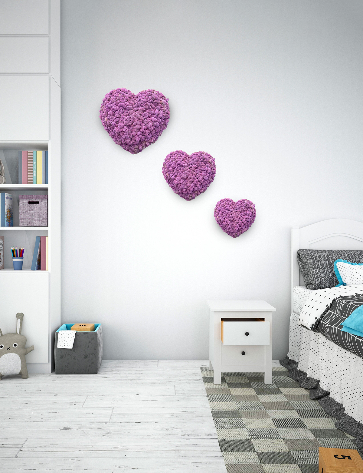 Heart Moss Wall Art