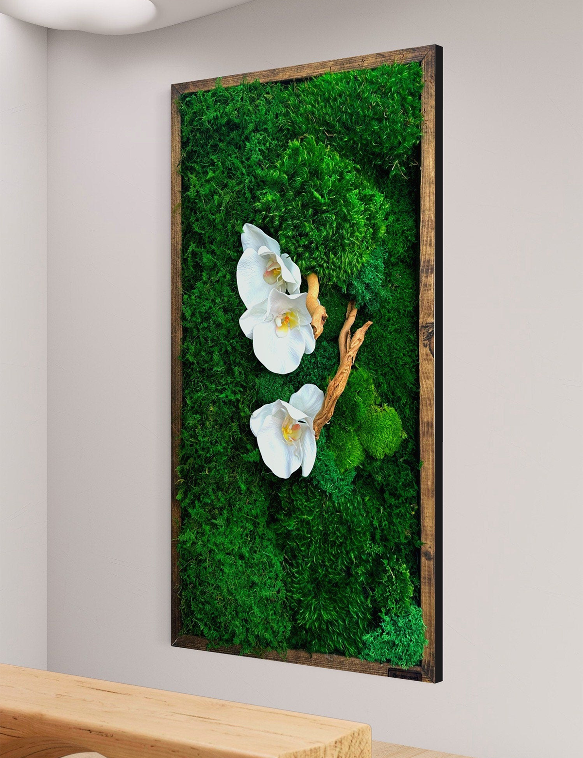 Orchid Garden Moss Wall Art