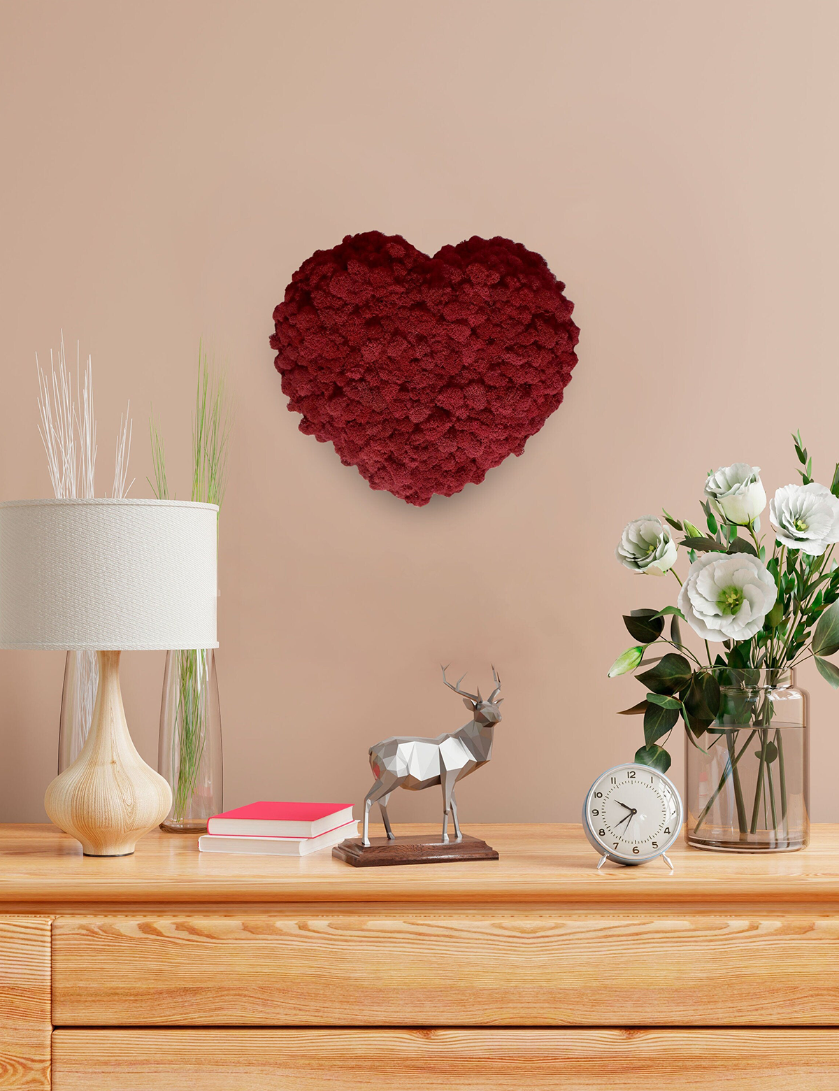 Heart Moss Wall Art