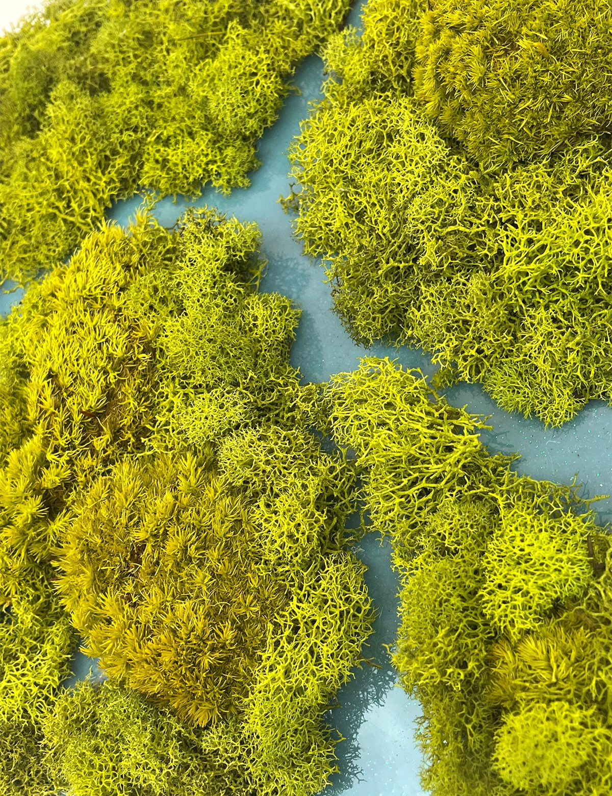 Blue Lagoon Moss Wall Art