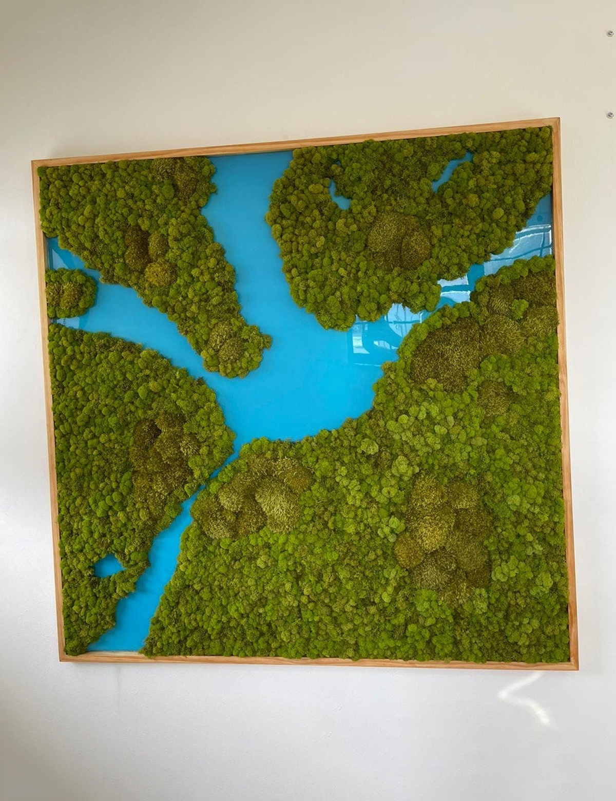 Blue Lagoon Moss Wall Art