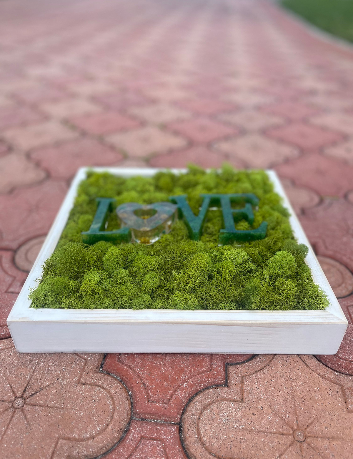 Love Moss & Resin Wall Art