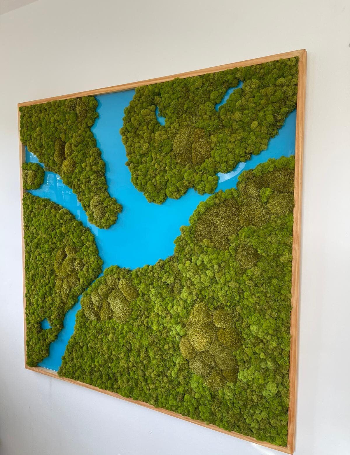 Blue Lagoon Moss Wall Art