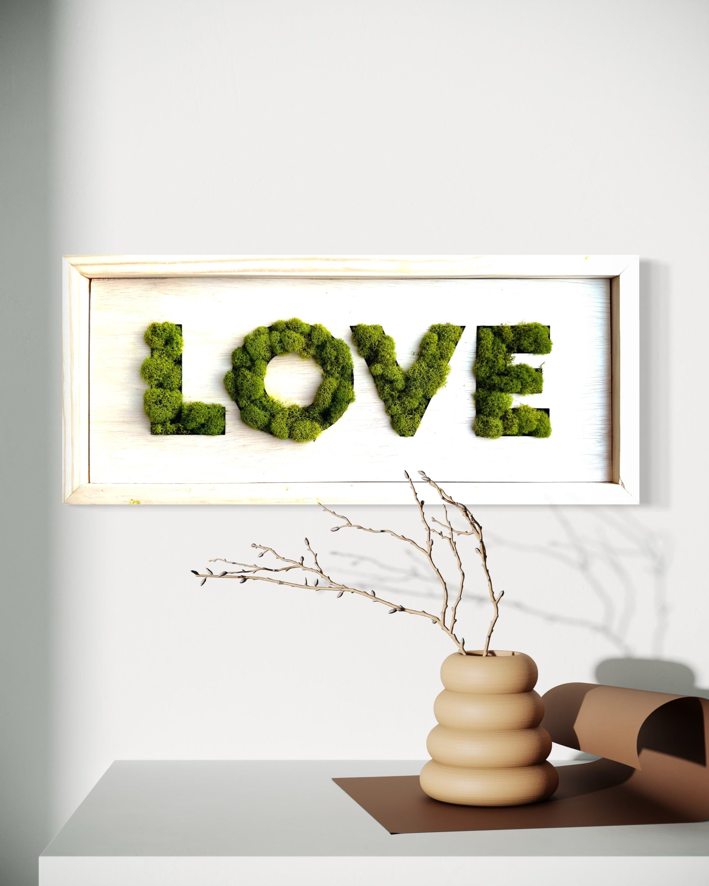LOVE Moss Wall Art