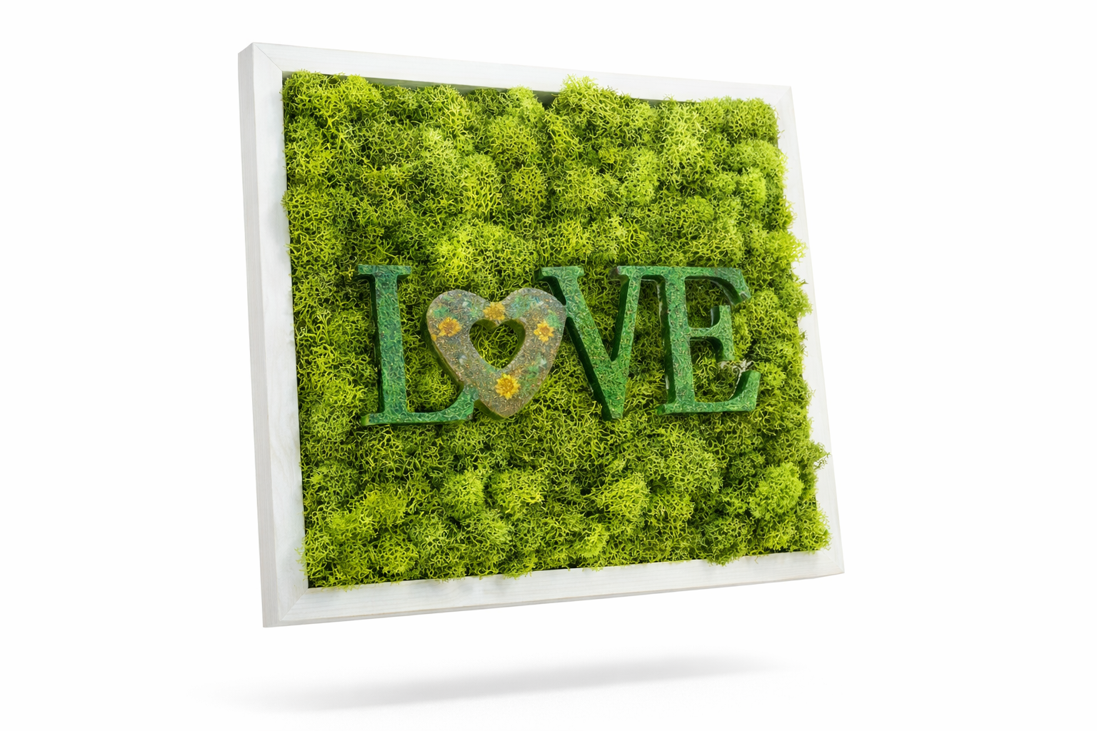Love Moss & Resin Wall Art