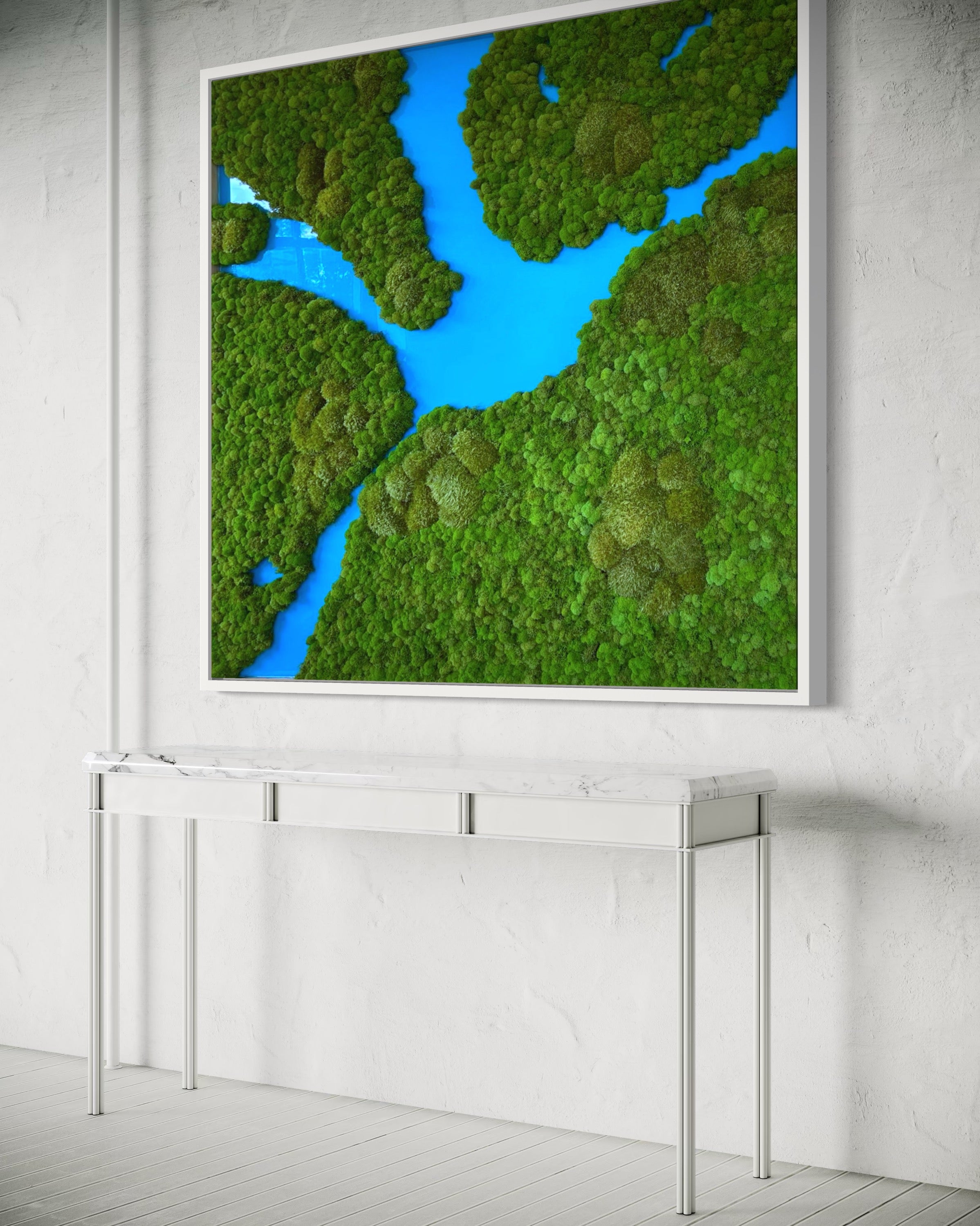 Blue Lagoon Moss Wall Art