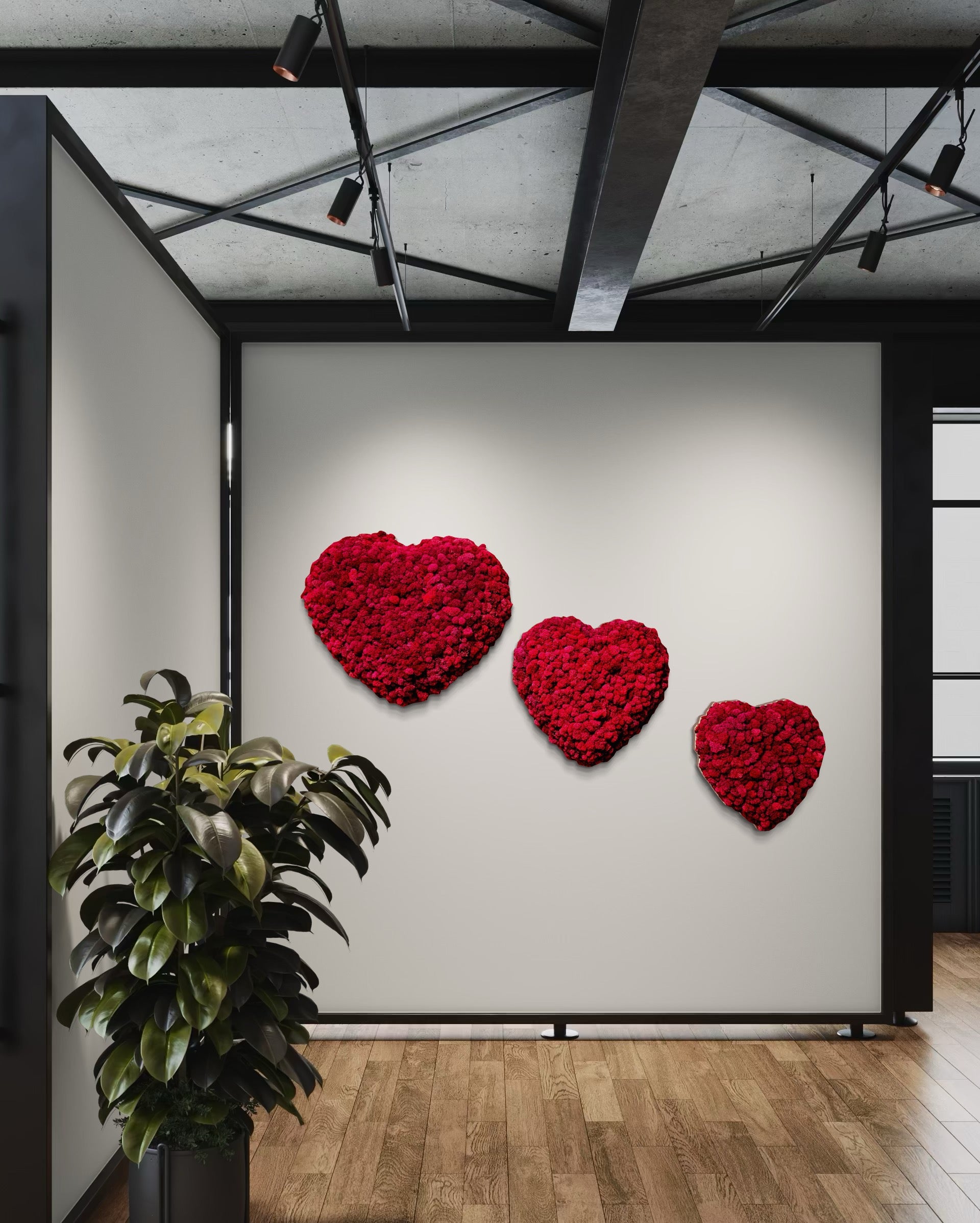 Heart Moss Wall Art