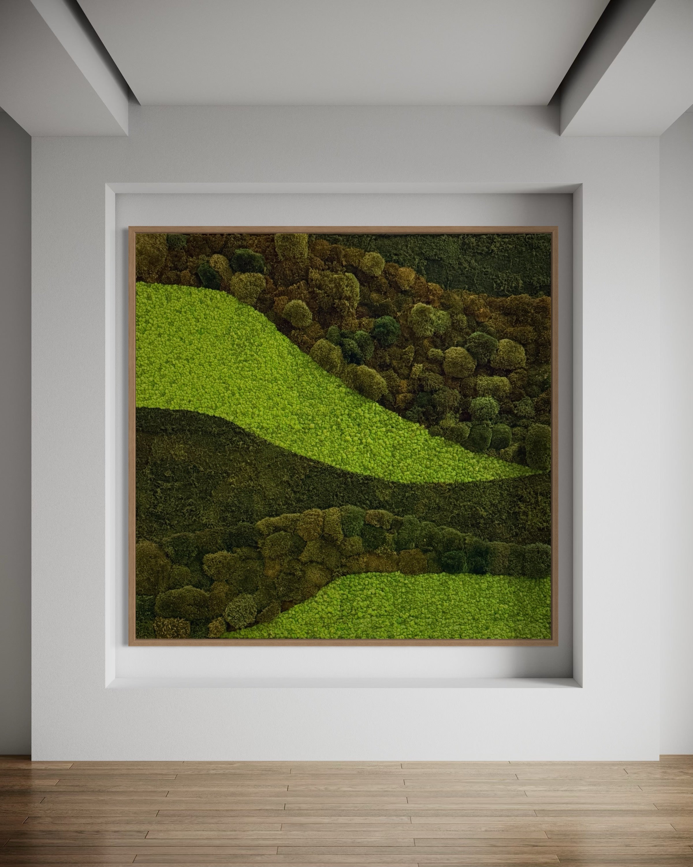 Green Lines Moss Wall Art