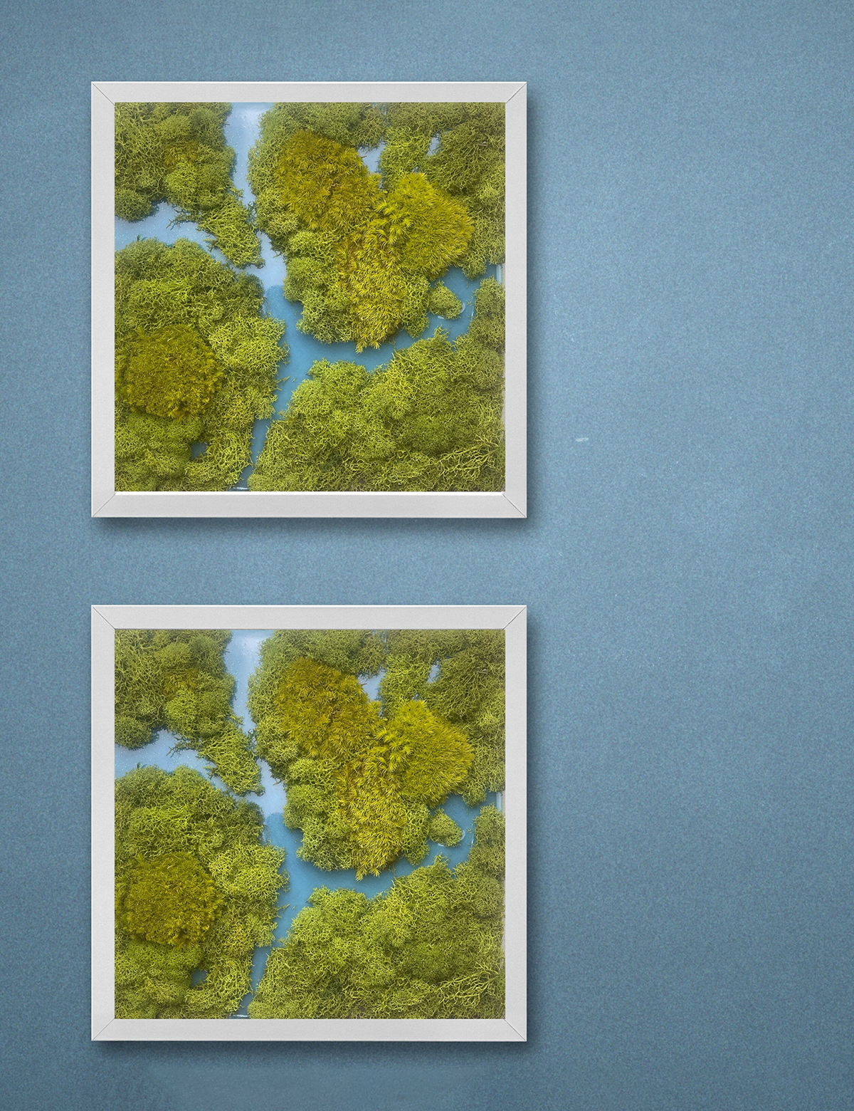 Blue Lagoon Moss Wall Art