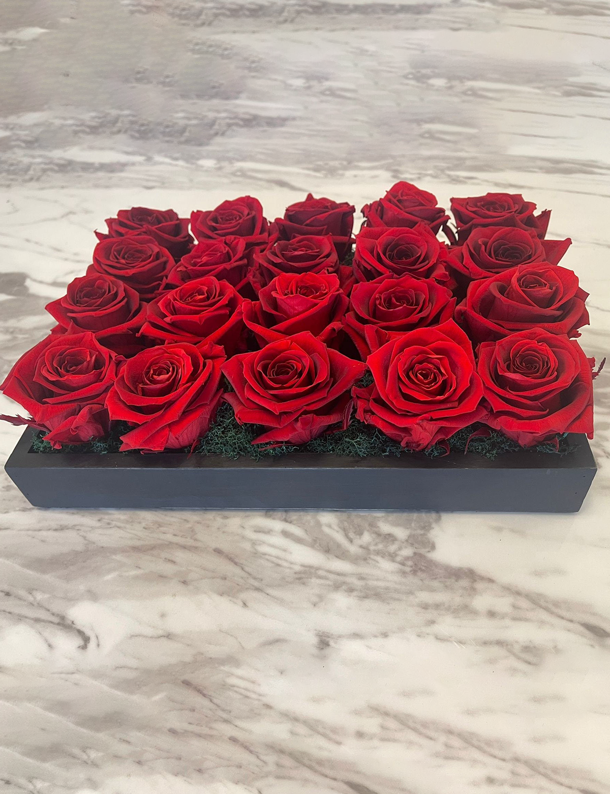 Passion Rose & Moss Centerpiece
