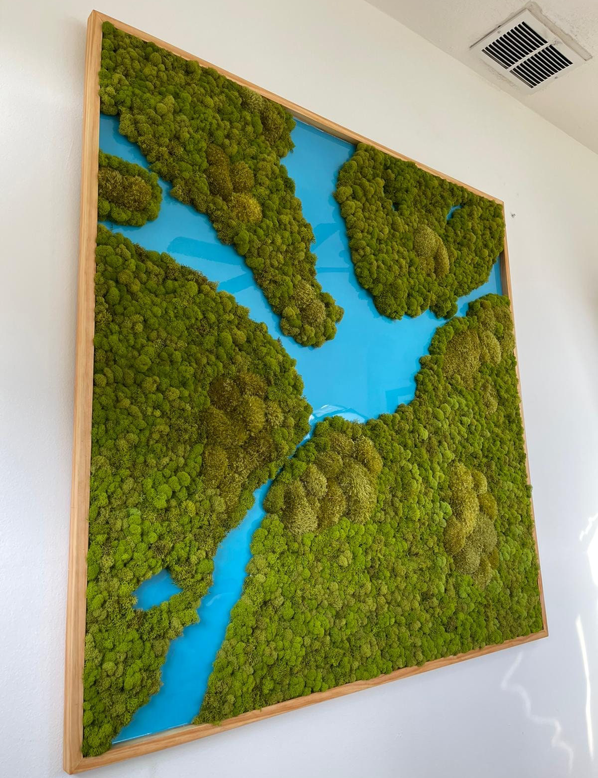 Blue Lagoon Moss Wall Art
