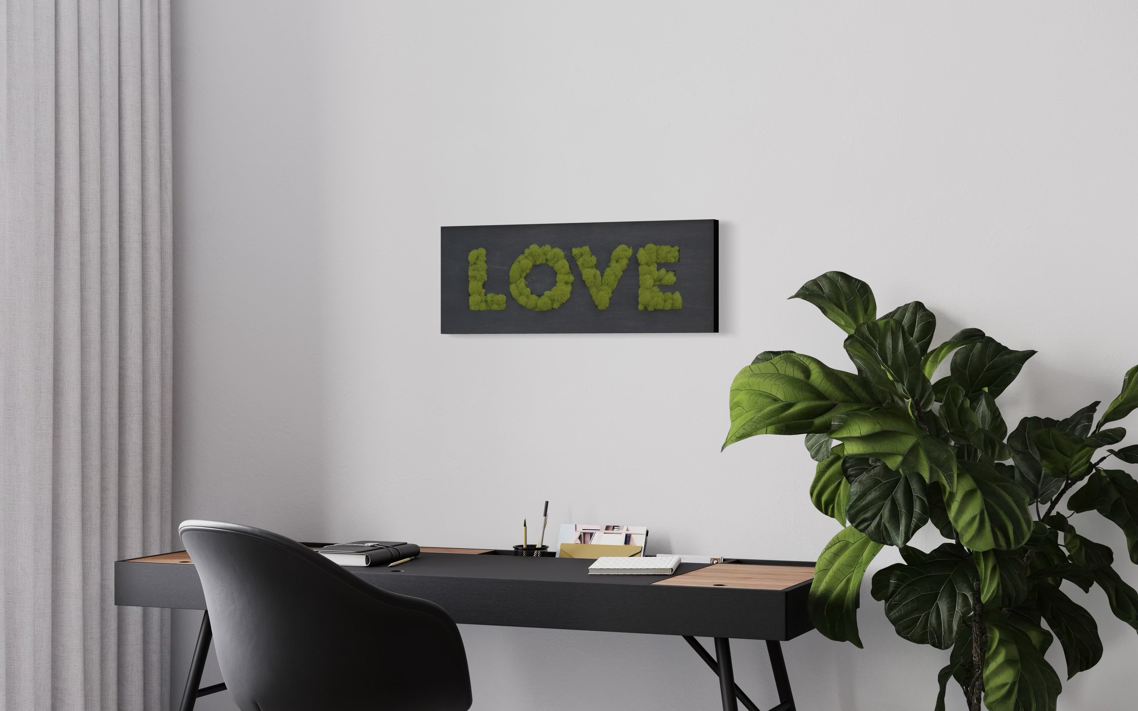 LOVE Moss Wall Art